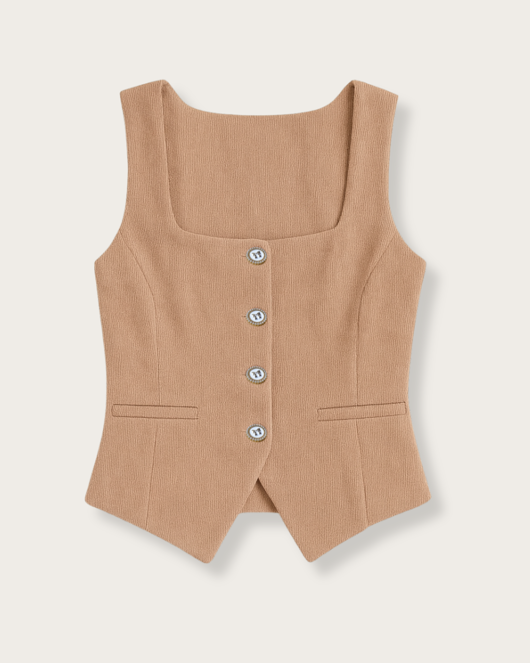Mocha Mousse Tailored Vest