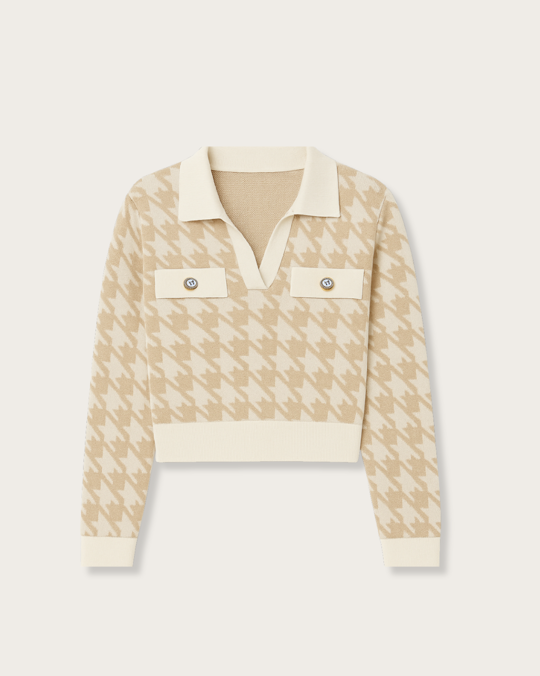 Tiramisu Houndstooth Sweater