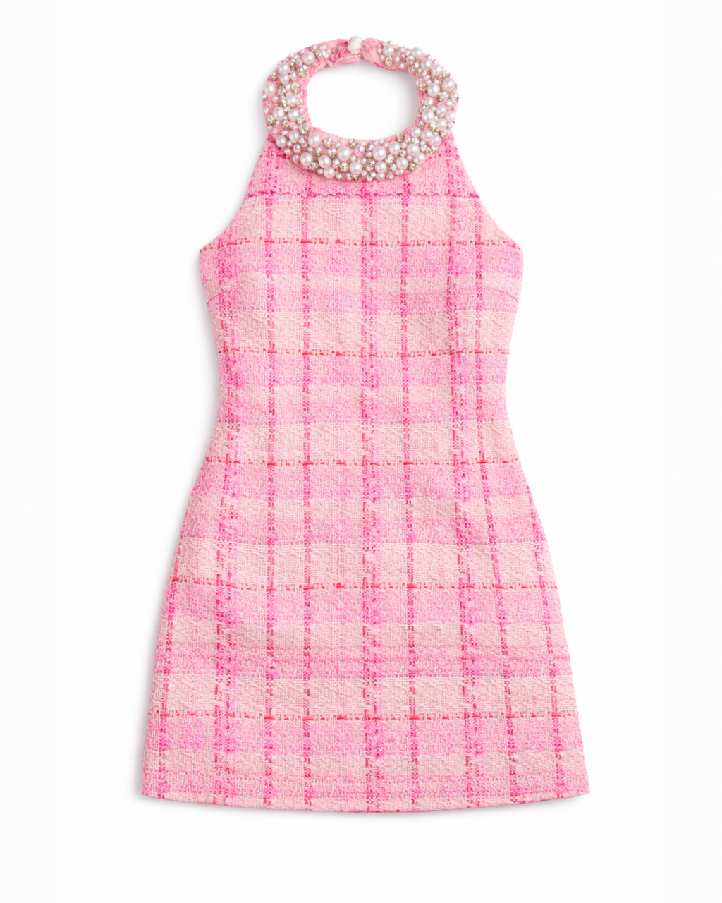 Speakeasy Dress in pink skies tweed