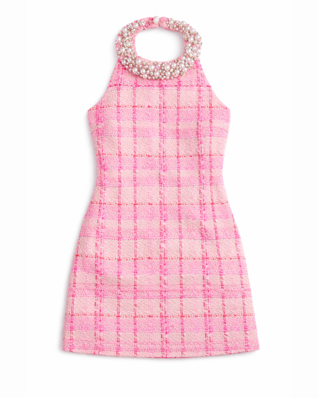 Speakeasy Dress in pink skies tweed