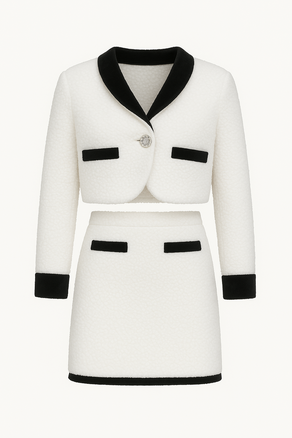 Savoy set in ivory teddy