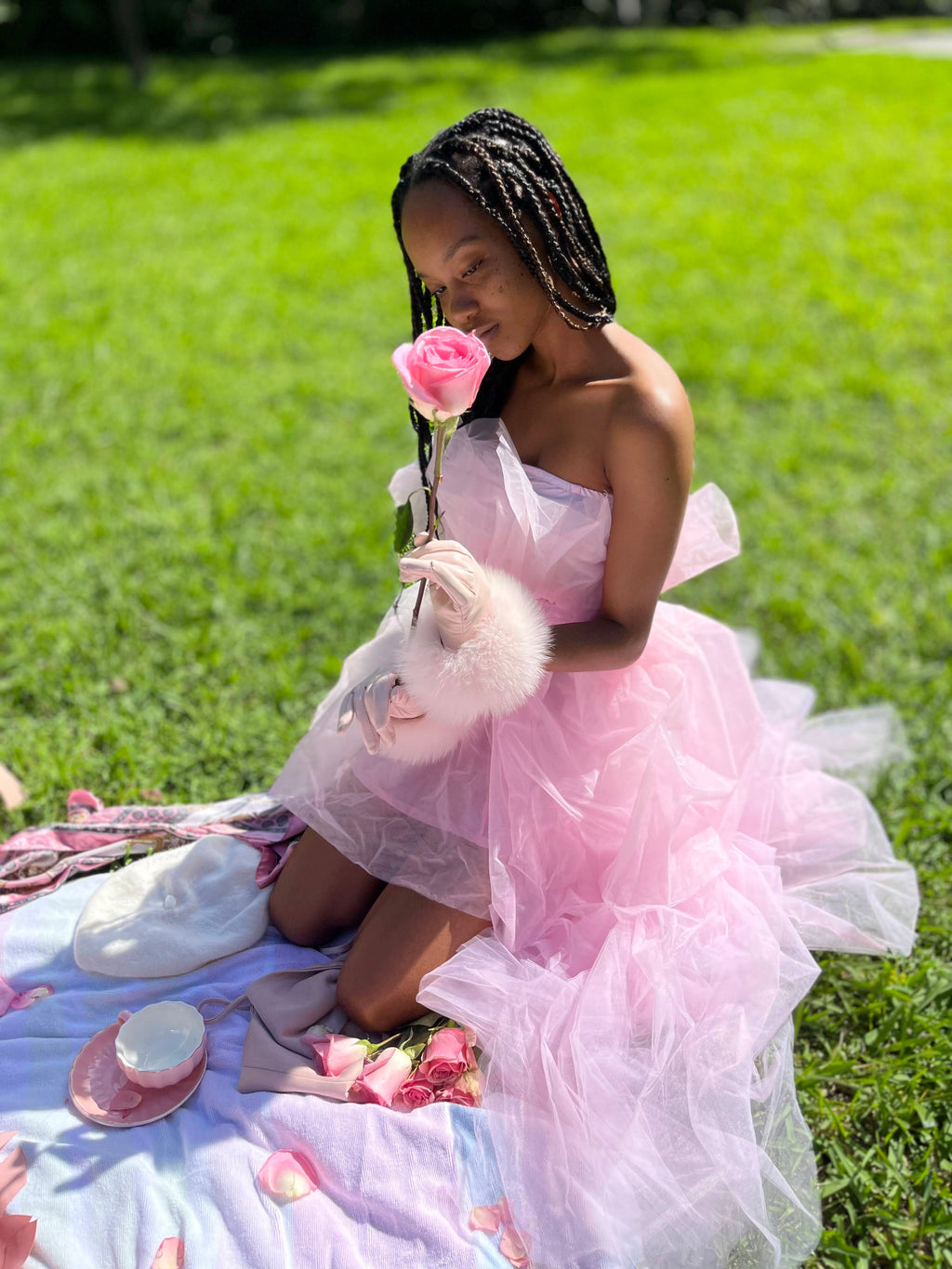 Diosa Dress In Rose