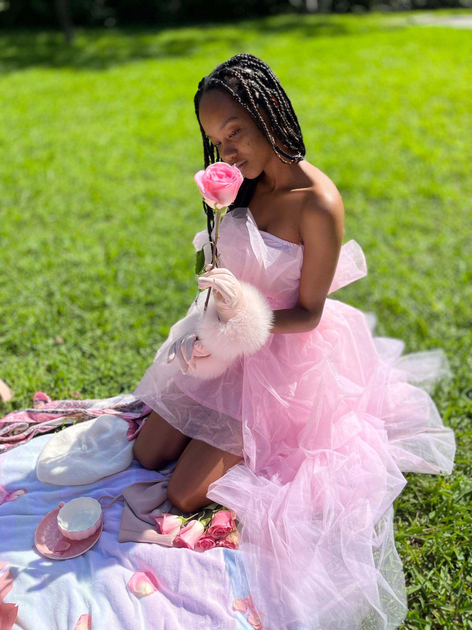 Diosa Dress In Rose